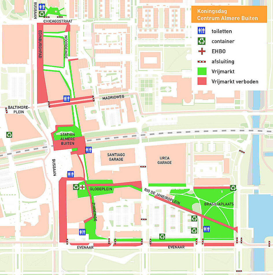 Kaart vrijmarktgebied Almere Buiten