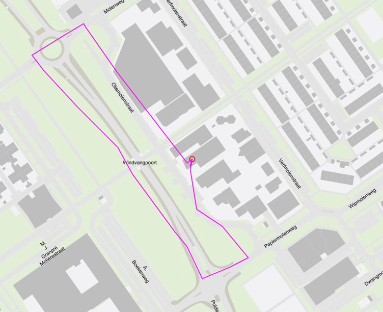 Gebied cameratoezicht Oliemolenstraat